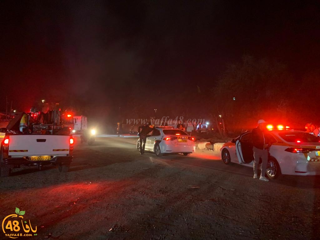 يافا: حريق كبير في مجموعة كرفانات والاطفائية تهرع للمكان